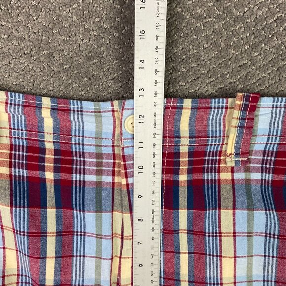 Ralph Lauren Polo Jeans Company Plaid Cargo Shorts Men's 40 Red Blue Madras - Picture 8 of 11